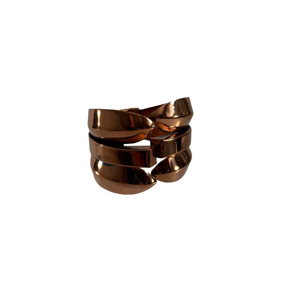 Vintage Renoir Copper Bracelet Clamper Hinge Chunky Cuff Modernist Mid Century